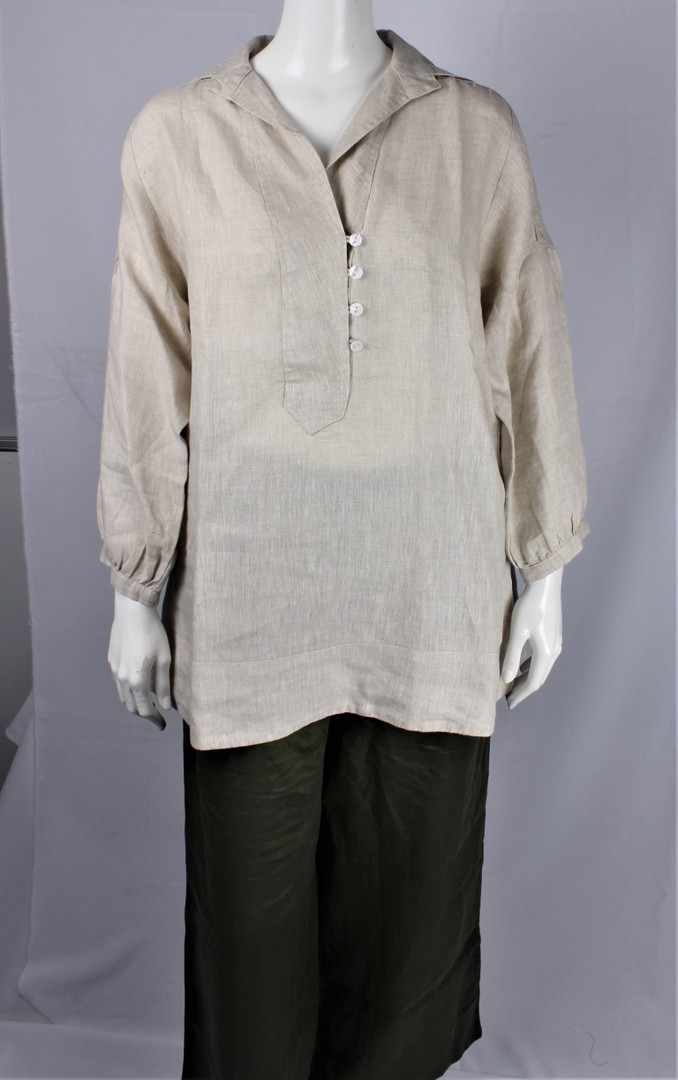 Alice & Lily pure linen shirt natural STYLE :AL/507 image 0